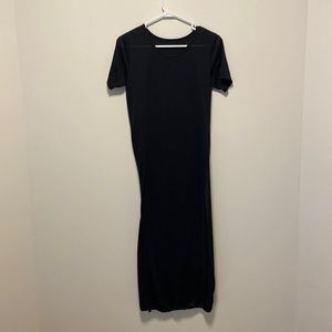 Black maxi swim cover up